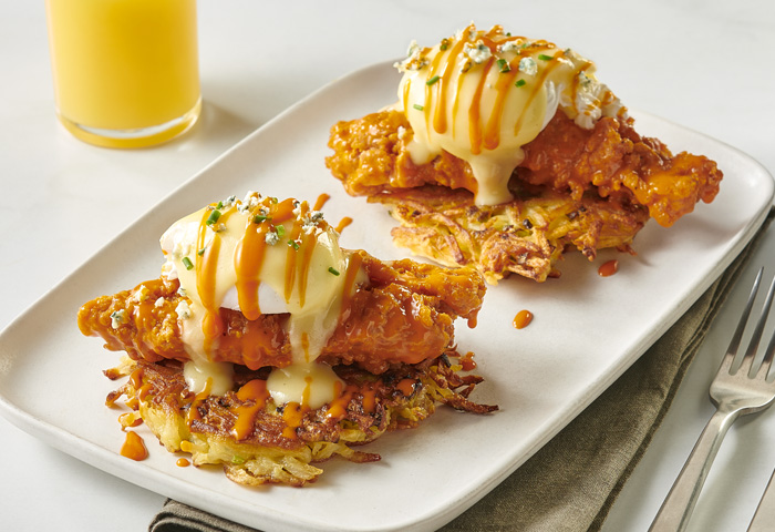 Buffalo Chicken Hash Benedict