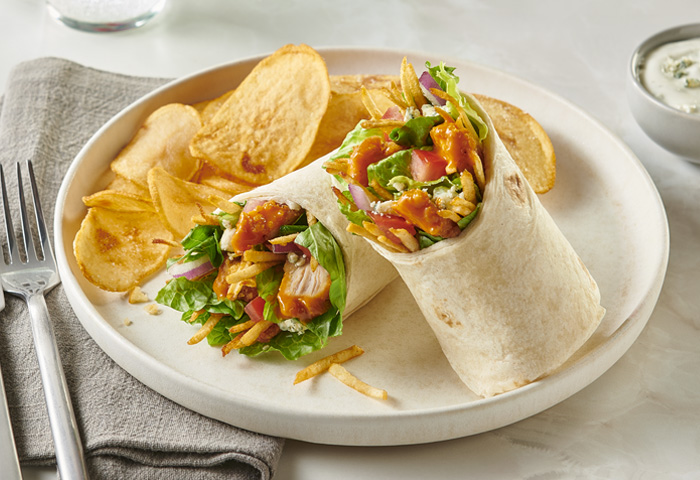 Buffalo Chicken Hash Wrap