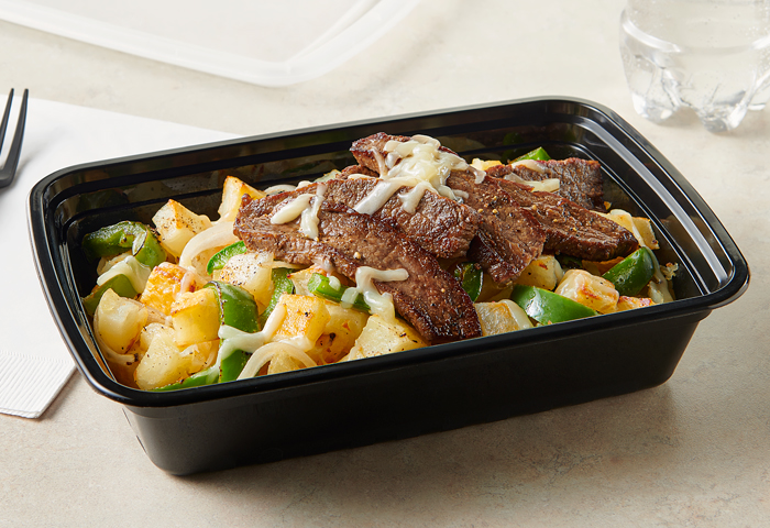 Philly Cheesesteak Loaded Potato Hash