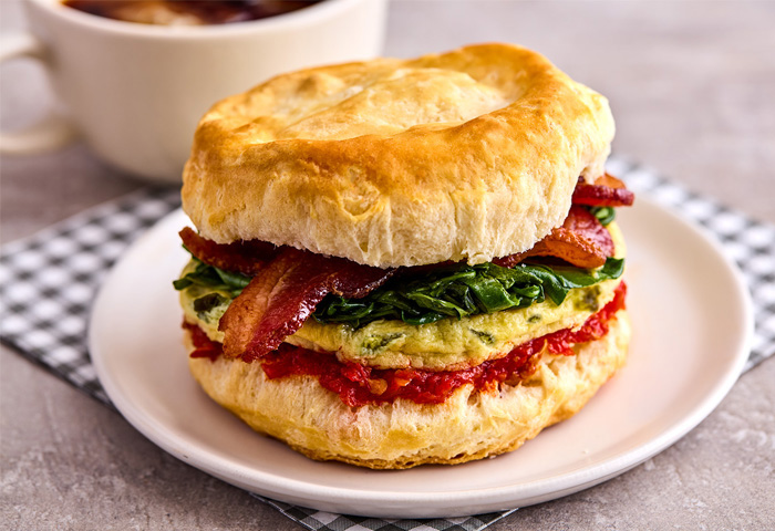 Harissa Breakfast Biscuit Sandwich