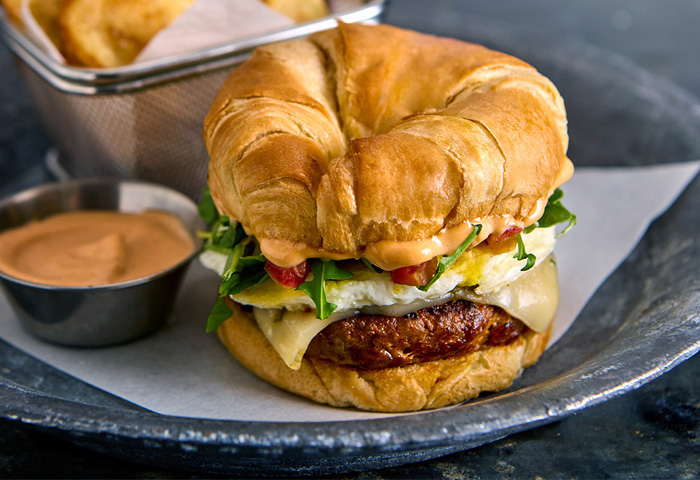 Croissant Chorizo Smash Burger