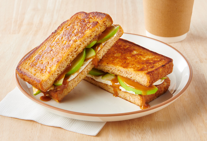 French Toast Caramel Apple Grilled Cream Cheese Sandwich