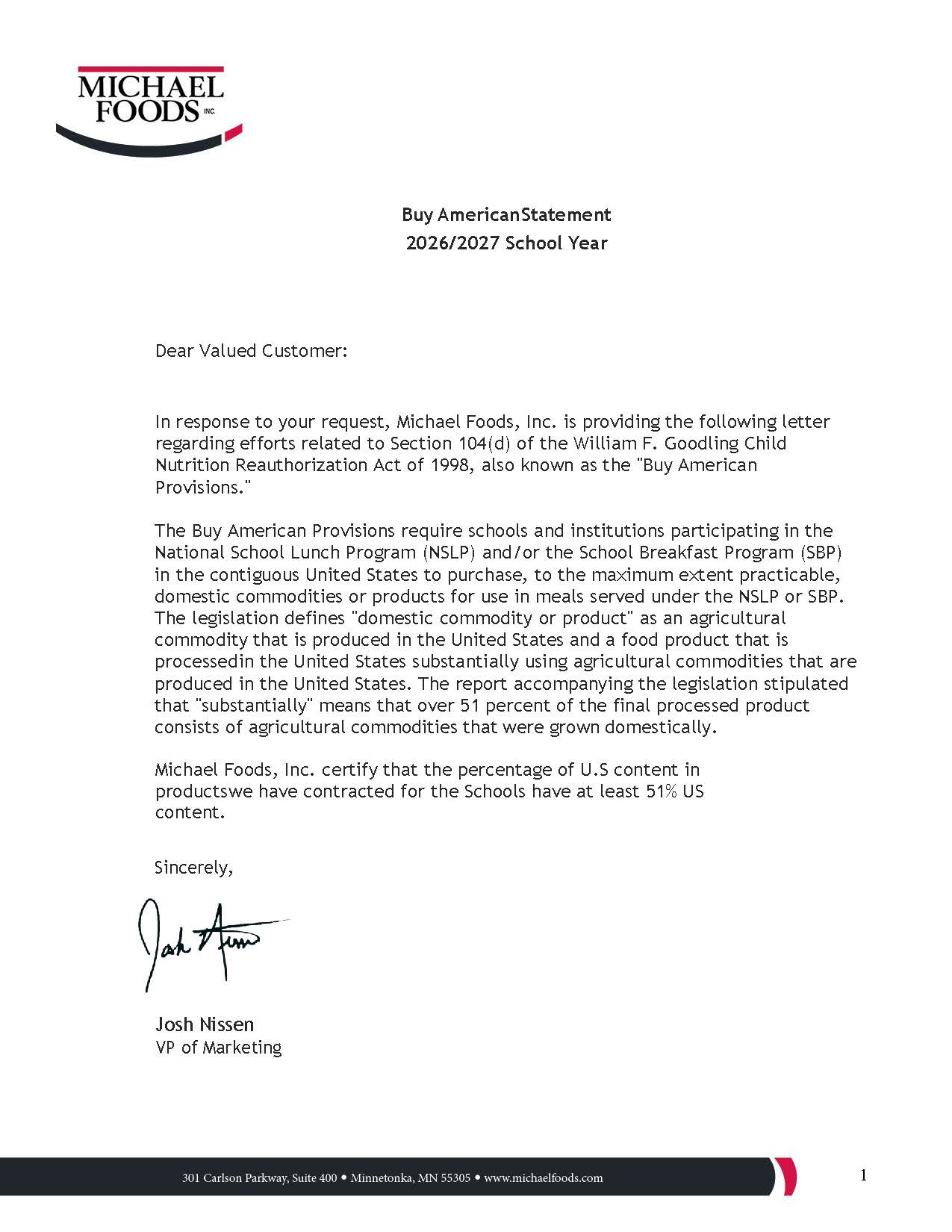 Fair Meadow Buy American Letter SY2026-2027