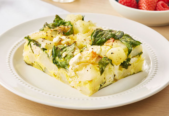 Caramelized Onion, Potato and Feta Frittata