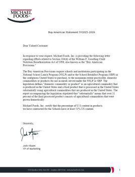 Glenview Farms Buy American Letter SY2025-2026