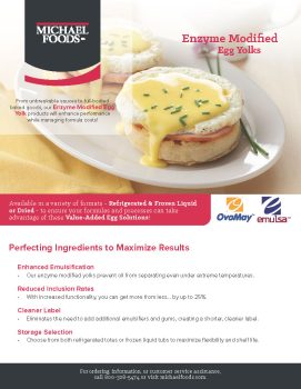 Enzyme Modified Egg Yolks