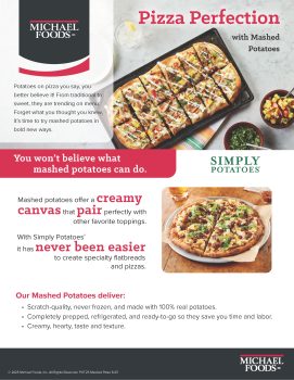 Pizza Perfection with Mashed Potatoes