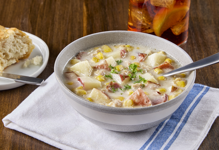 Clam Chowder with Sweet Corn