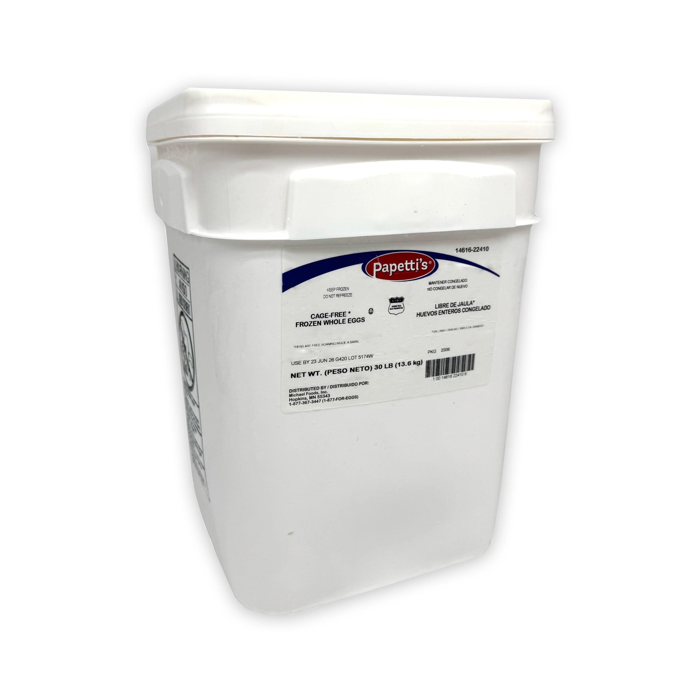 Papetti’s® Cage-Free Frozen Liquid Whole Egg, 1/30 Lb Tub