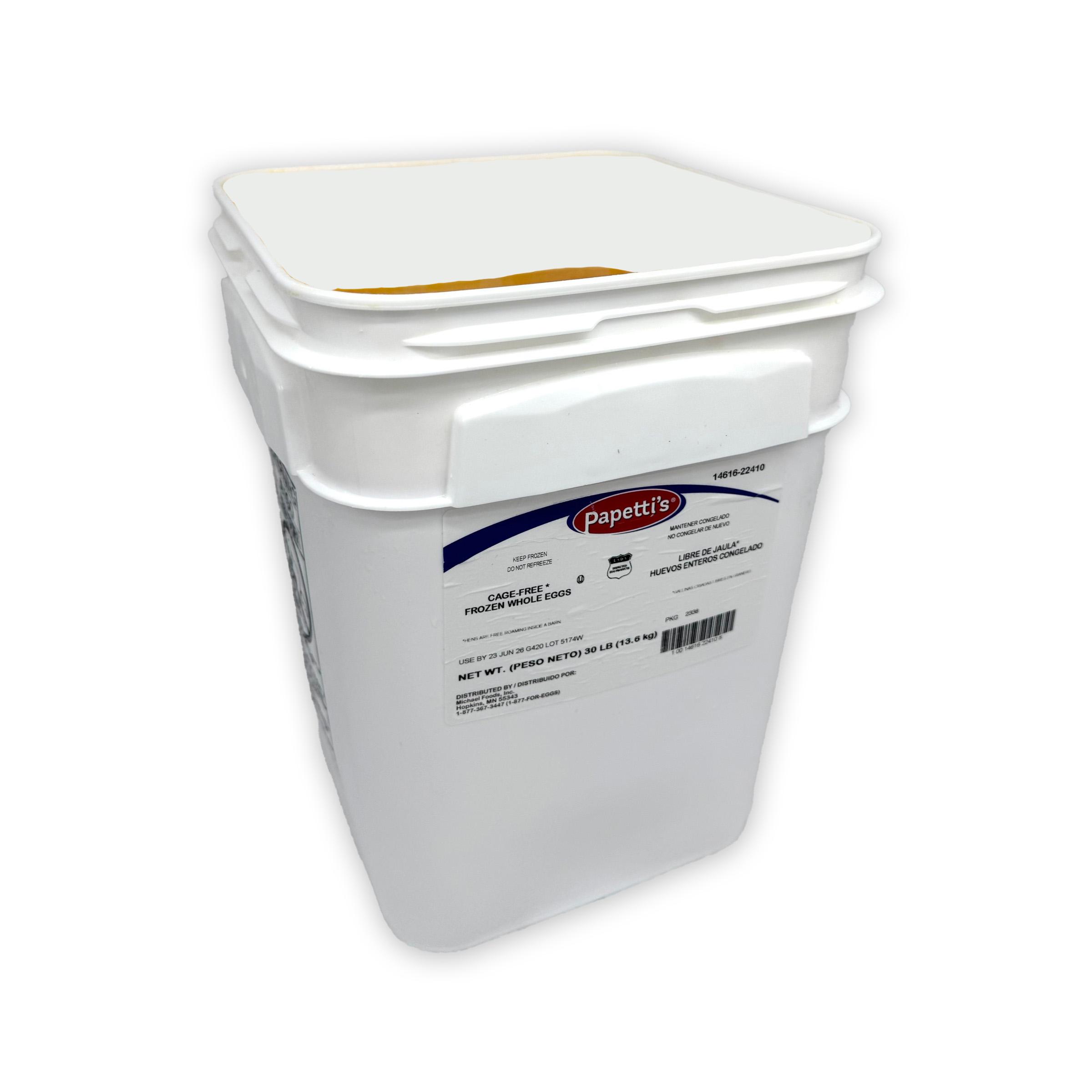 Papetti’s® Cage-Free Frozen Liquid Whole Egg, 1/30 Lb Tub