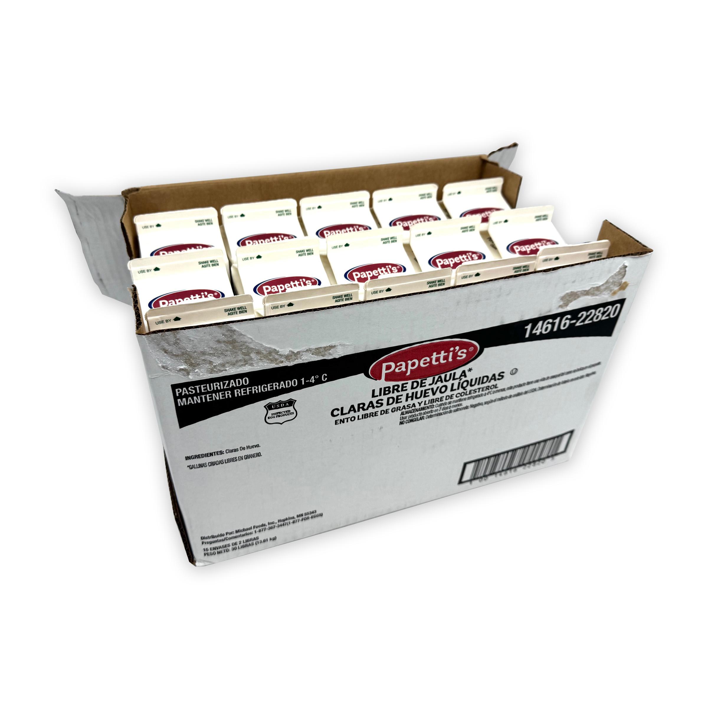 Papetti’s® Cage-Free Egg Whites, 15/2 Lb Cartons