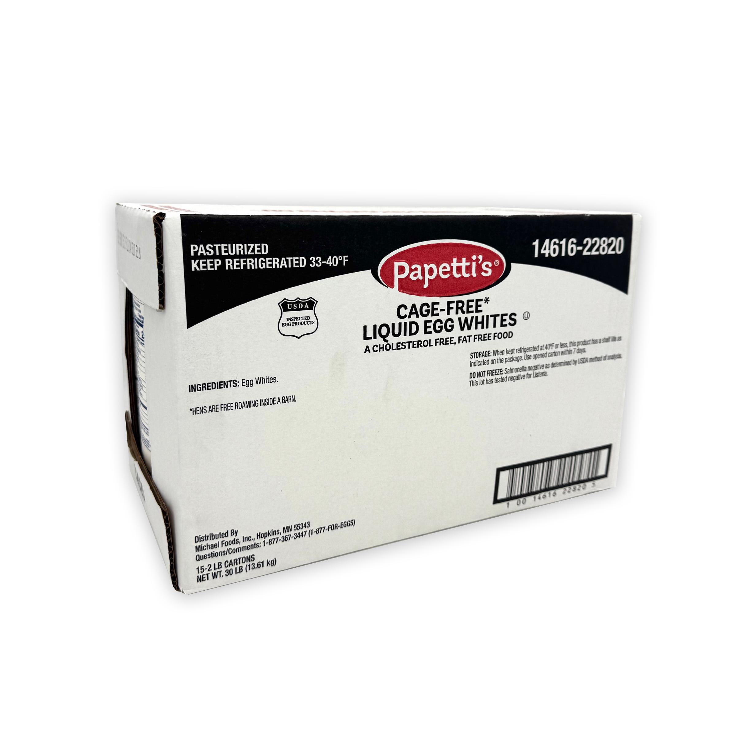 Papetti’s® Cage-Free Egg Whites, 15/2 Lb Cartons