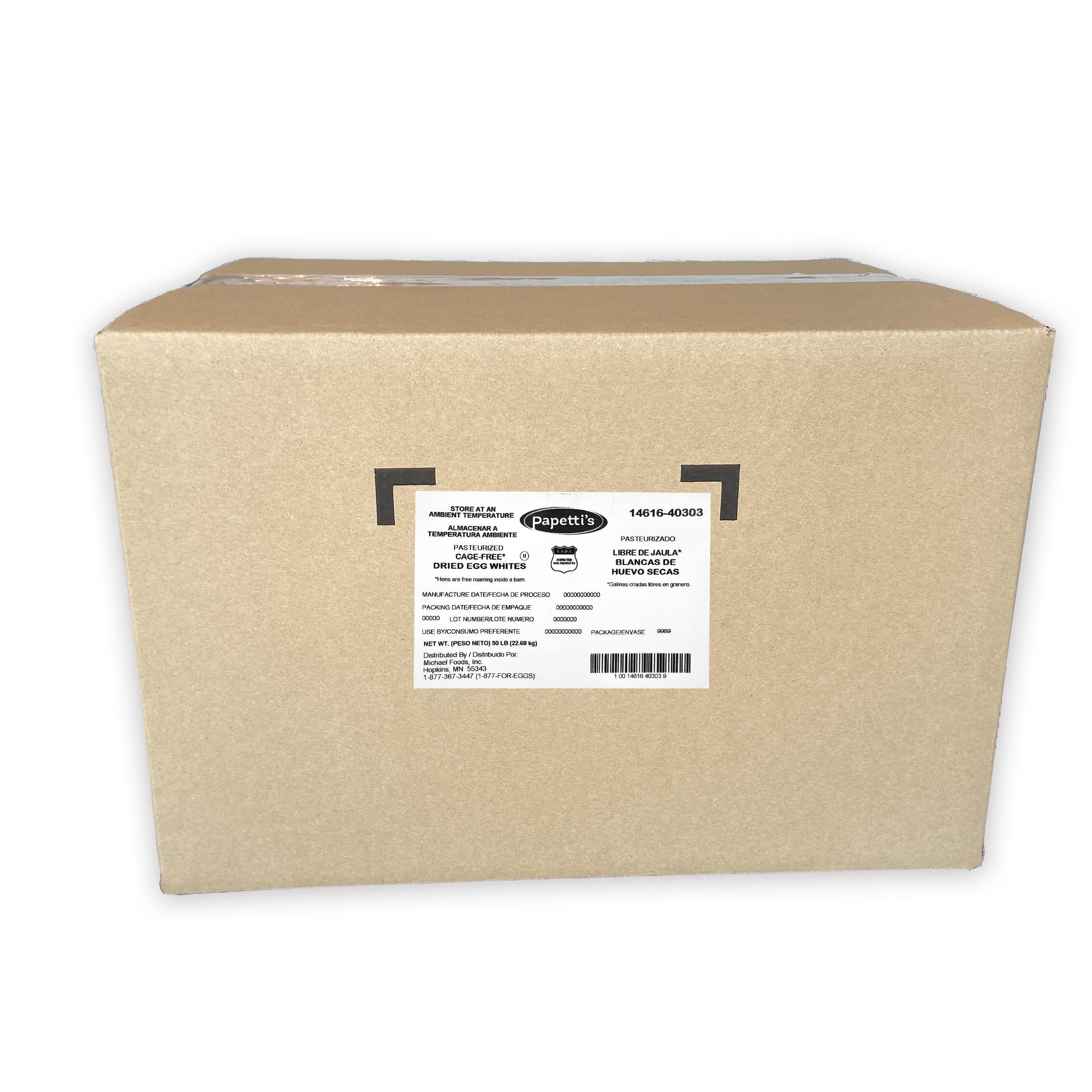 Papetti’s® Cage-Free Dried Egg Whites, 1/50 LB Box