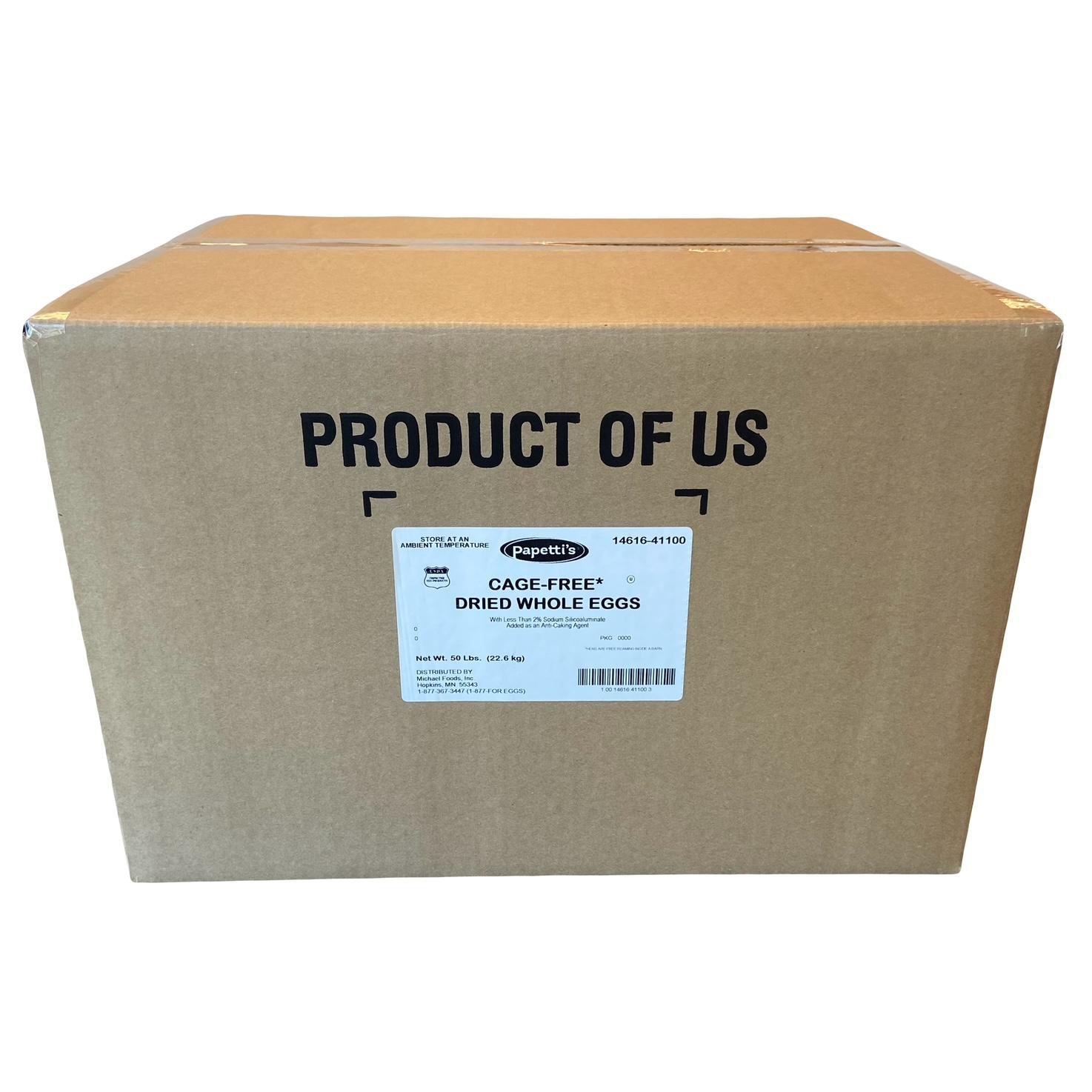 Papetti’s® Cage-Free Dried Free Flow Whole Egg, 1/50 LB Box