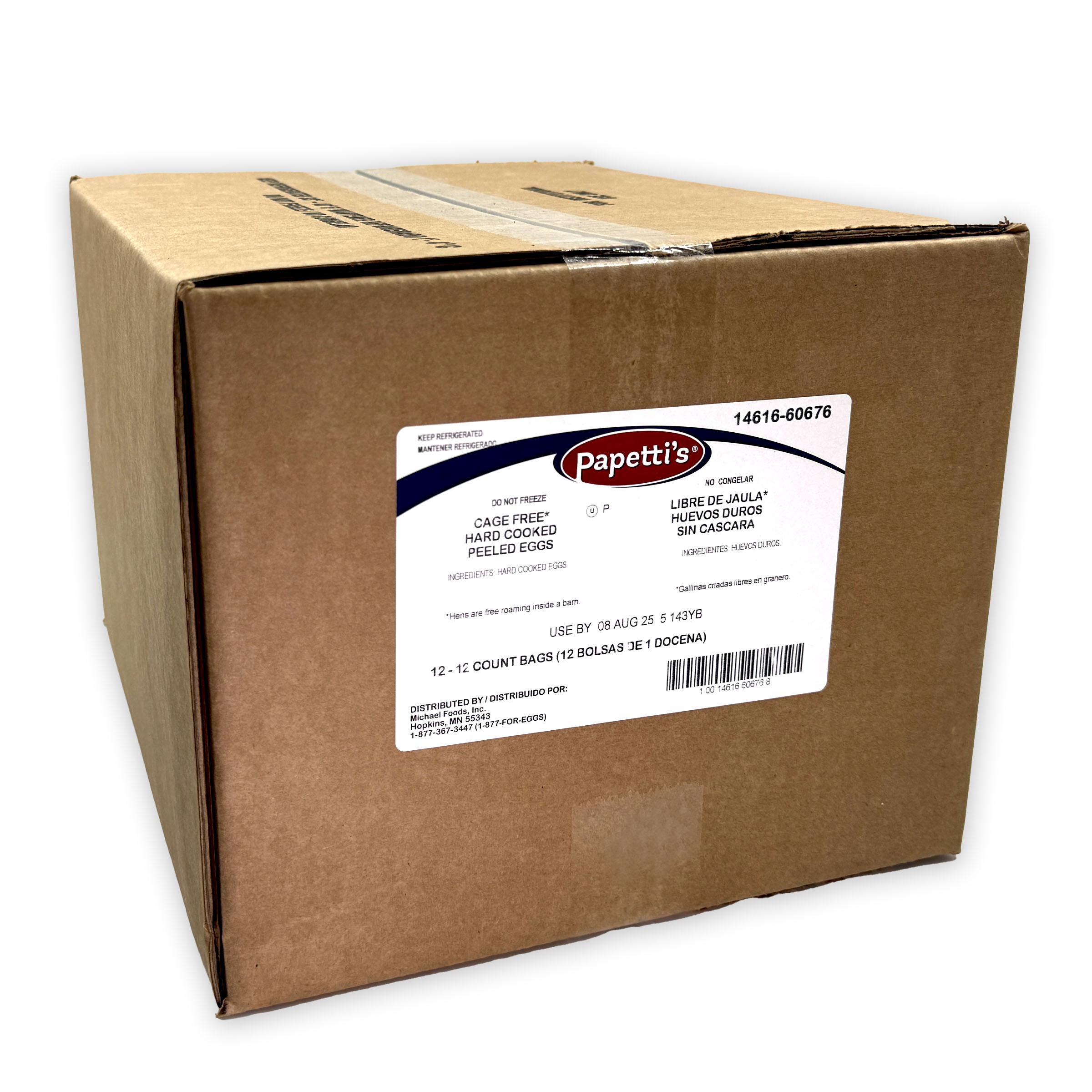 Papetti’s® Cage-Free Refrigerated Peeled Hard Cooked Eggs, 12/12 Count Dry Pack