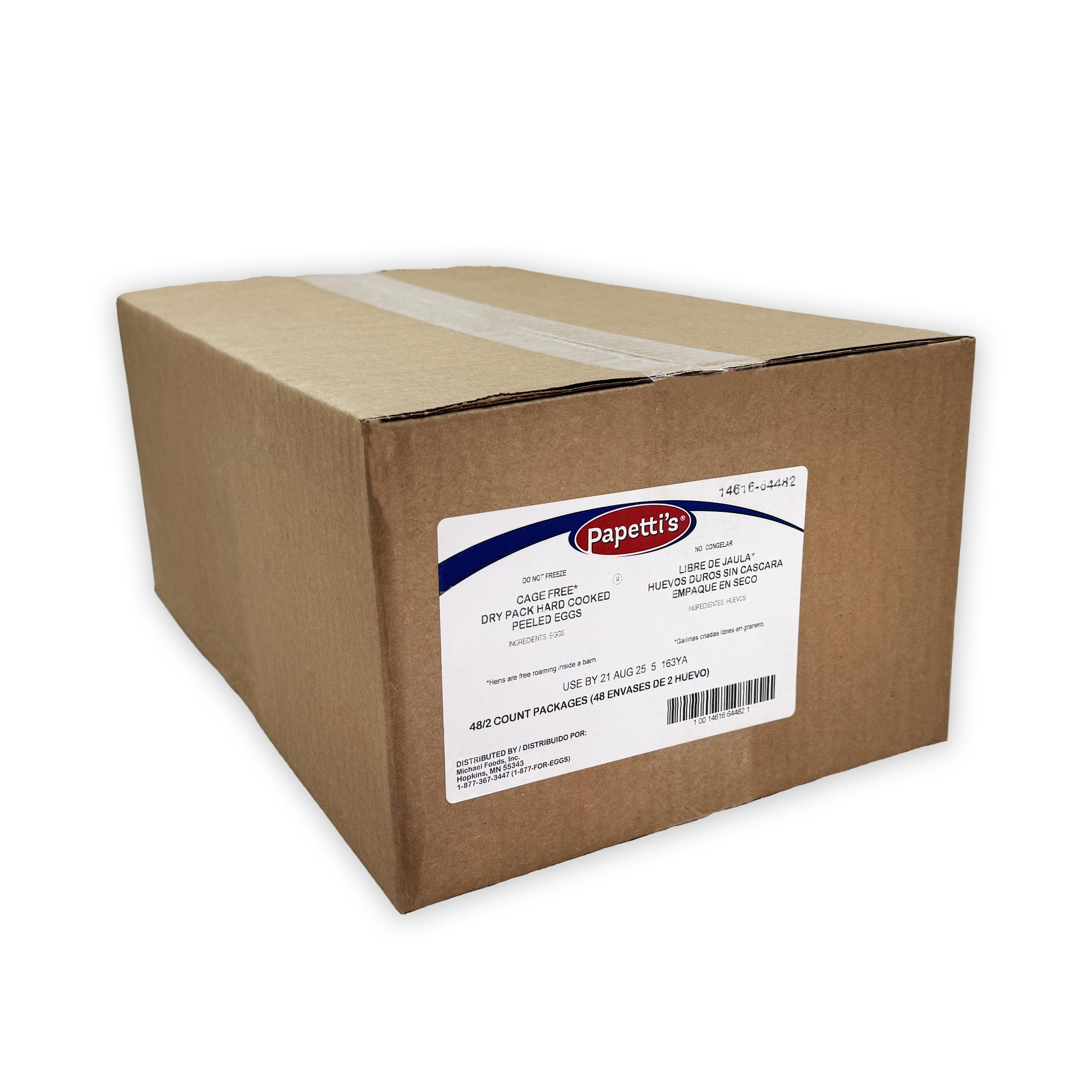 Papetti’s® Cage-Free Peeled Hard Cooked Eggs, 48/2 Count Dry Pack