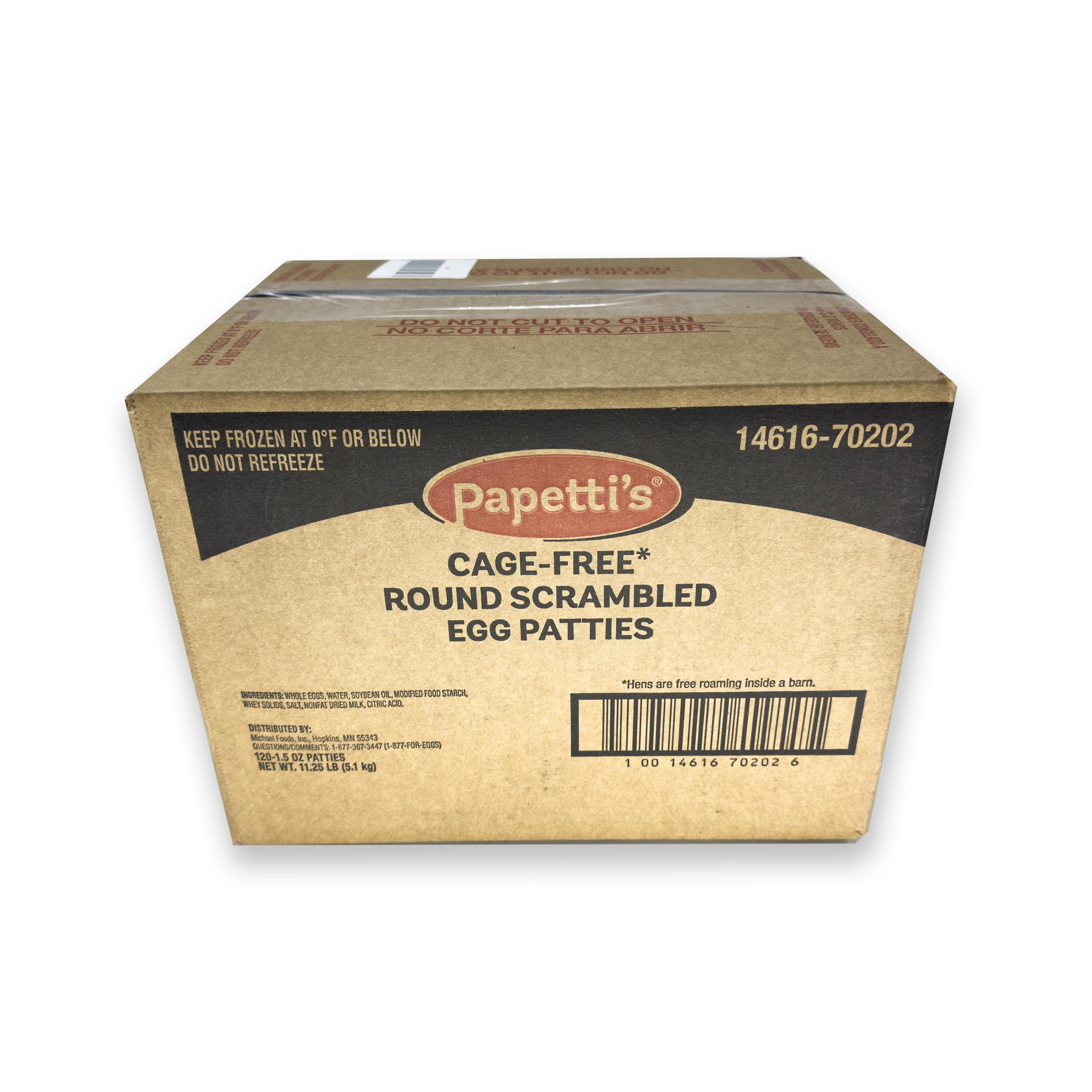 Papetti’s® Cage-Free Fully Cooked Spicy Egg Patty with Jalapeno, 135/1.5oz