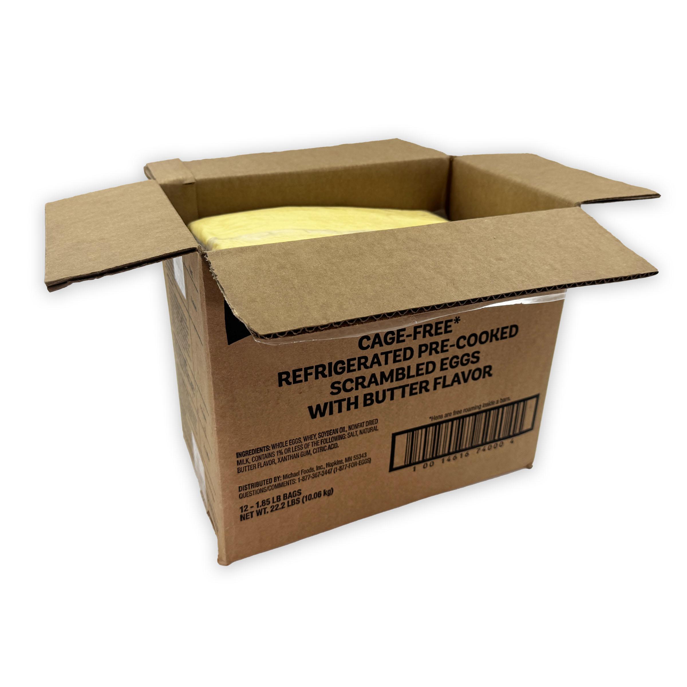 Papetti’s® Cage-Free Refrigerated Scrambled Eggs w/Natural Butter Flavor, 12/1.85 Lb Bags