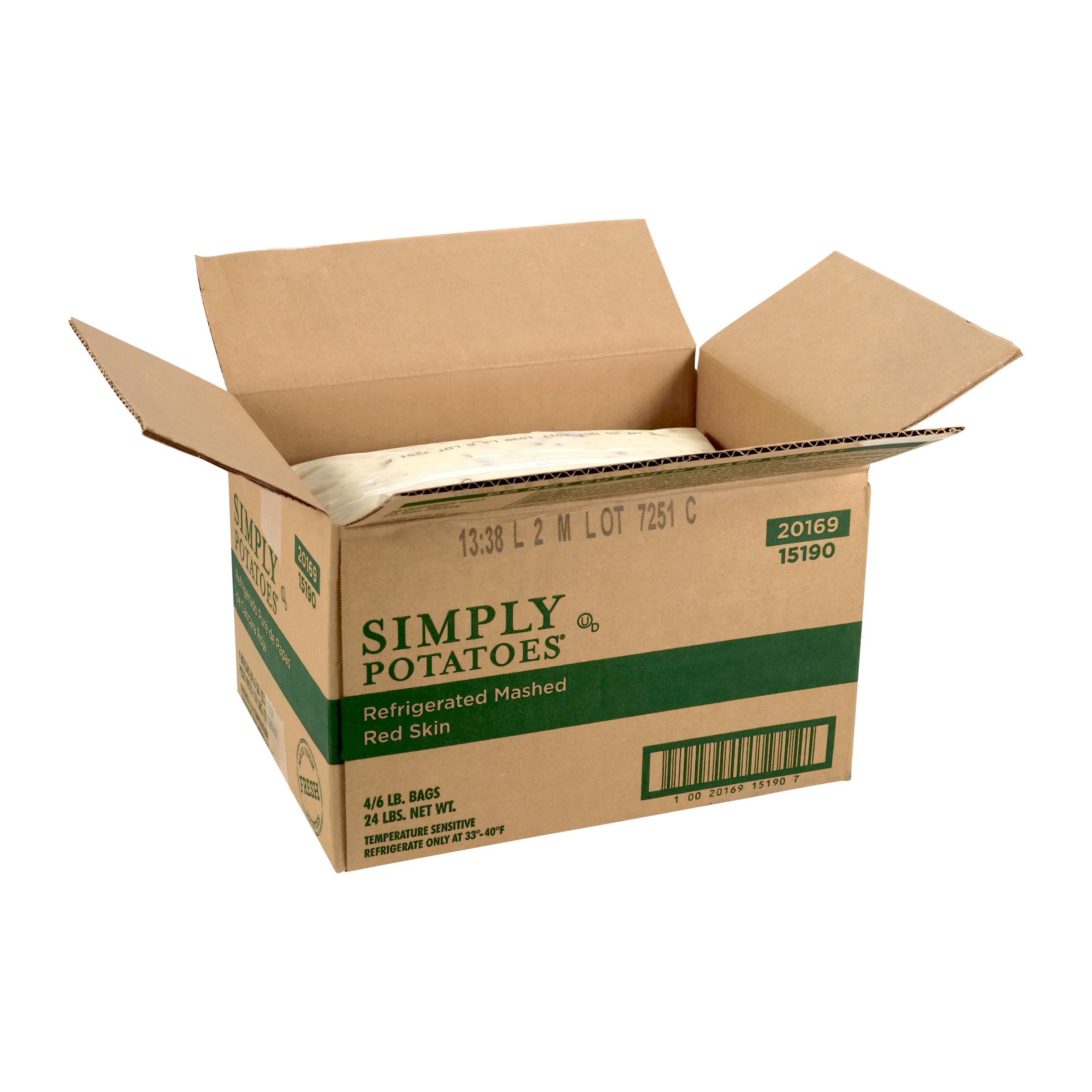 Simply Potatoes® Refrigerated Red Skin Mashed Potatoes made with skin-on Red potatoes, 4/6 Lb Bags