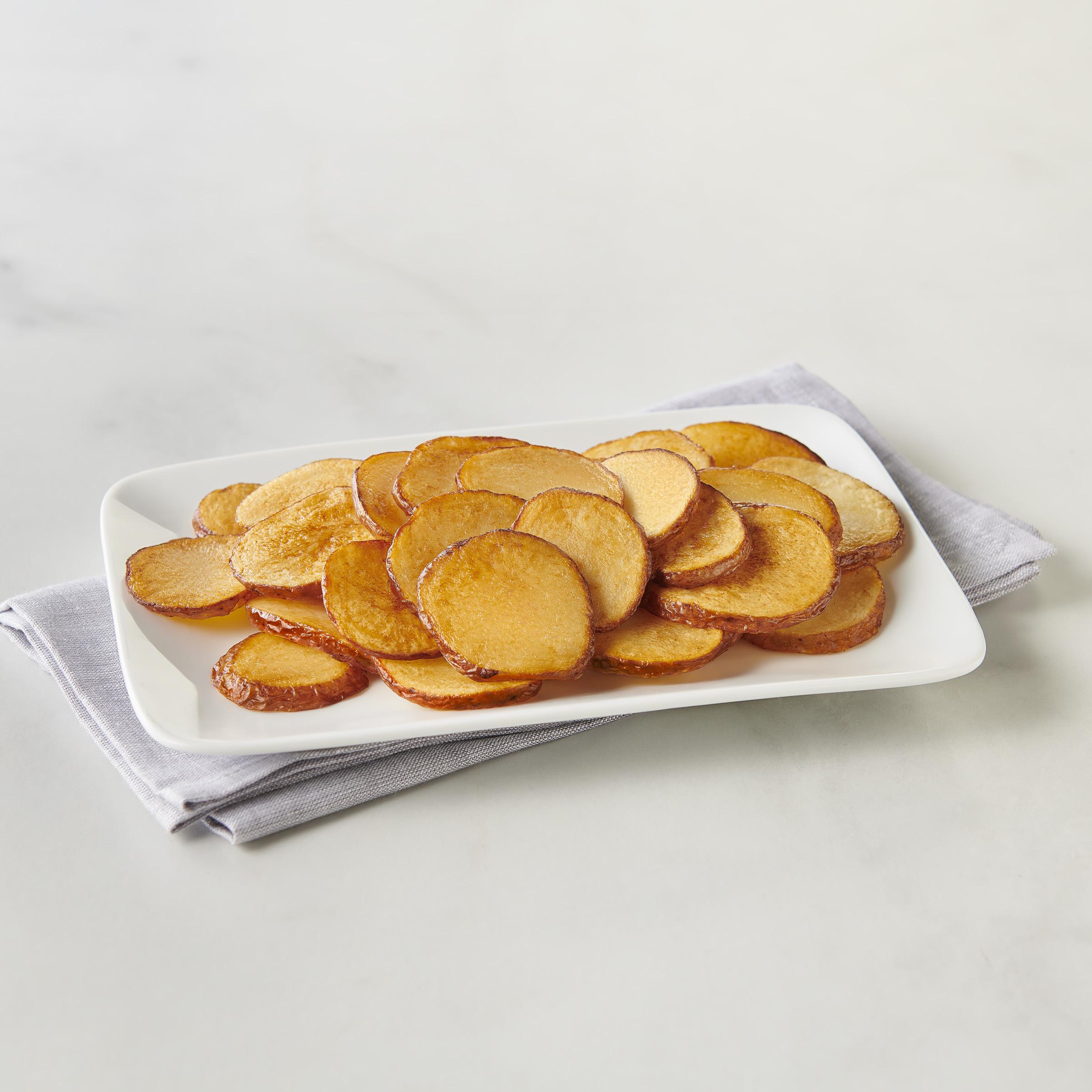 Simply Potatoes® Refrigerated Red Skin Sliced Potatoes made with skin on Red potatoes sliced 1/4″ thick, 2/10 Lb Bags