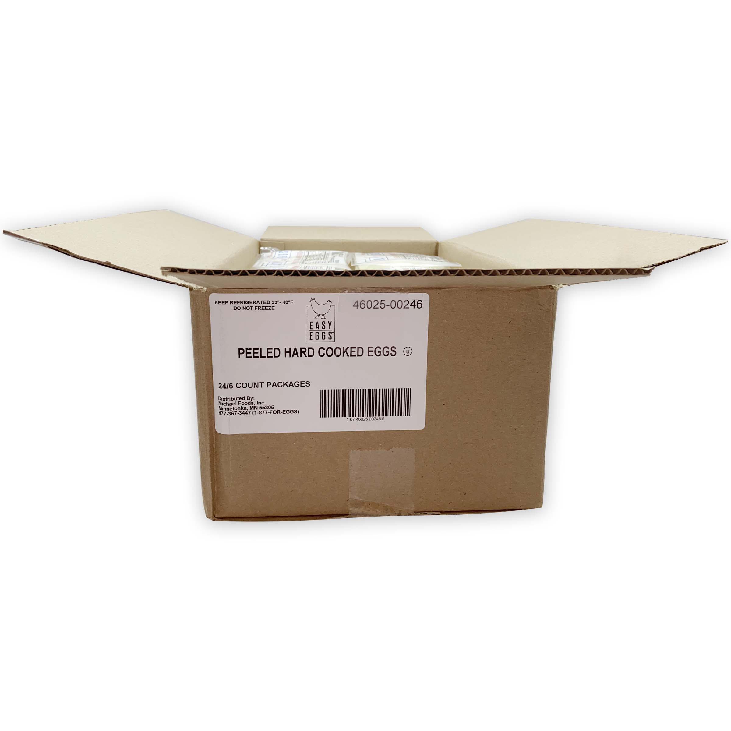 Easy Eggs® Peeled Hard Cooked Eggs, 24/6 Count Retail Ready Dry Pack