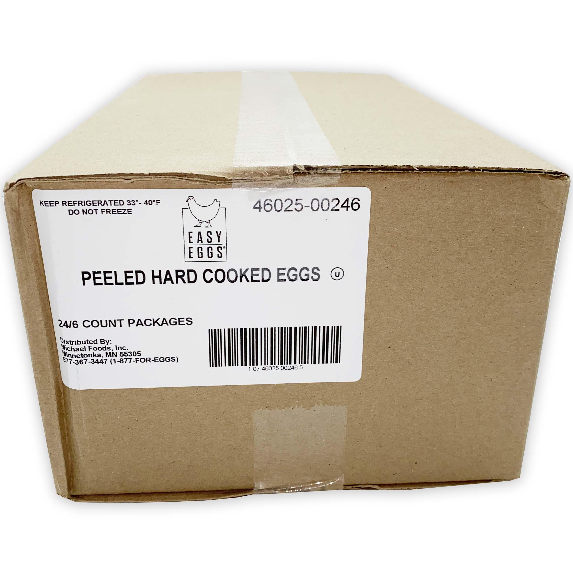 Easy Eggs® Peeled Hard Cooked Eggs, 24/6 Count Retail Ready Dry Pack