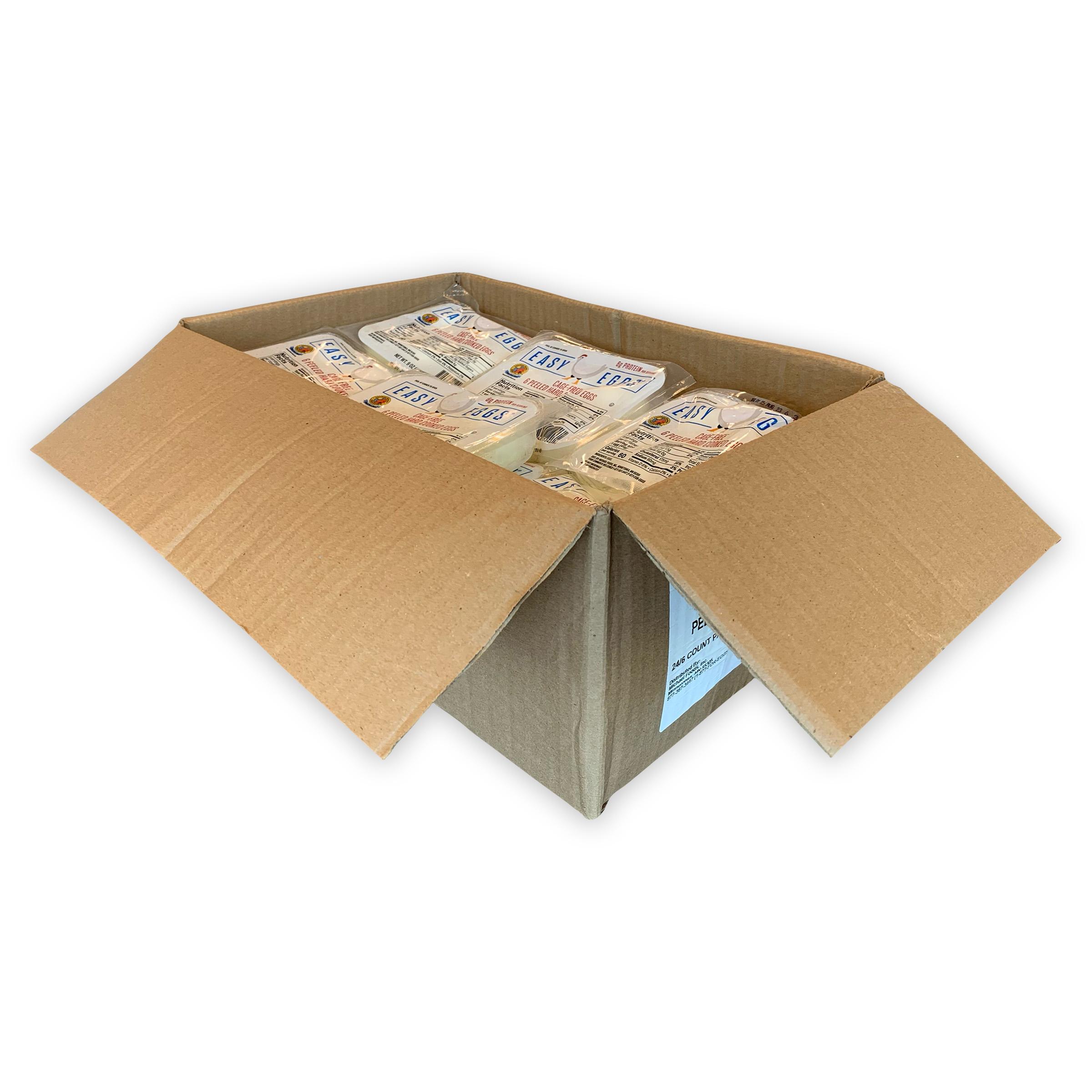 Easy Eggs® Cage-Free Peeled Hard Cooked Eggs, 24/6 Count Retail Ready Dry Pack