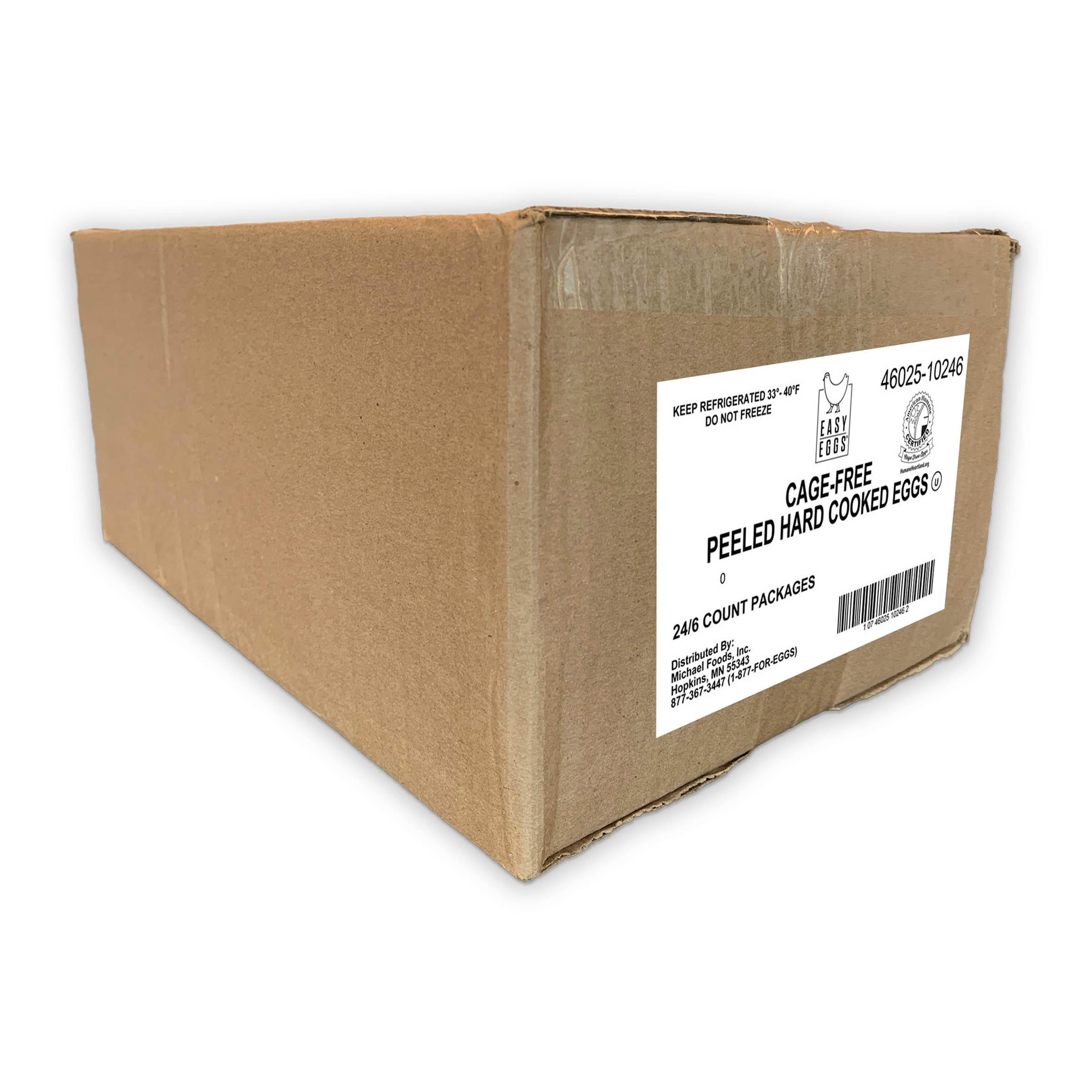 Easy Eggs® Cage-Free Peeled Hard Cooked Eggs, 24/6 Count Retail Ready Dry Pack