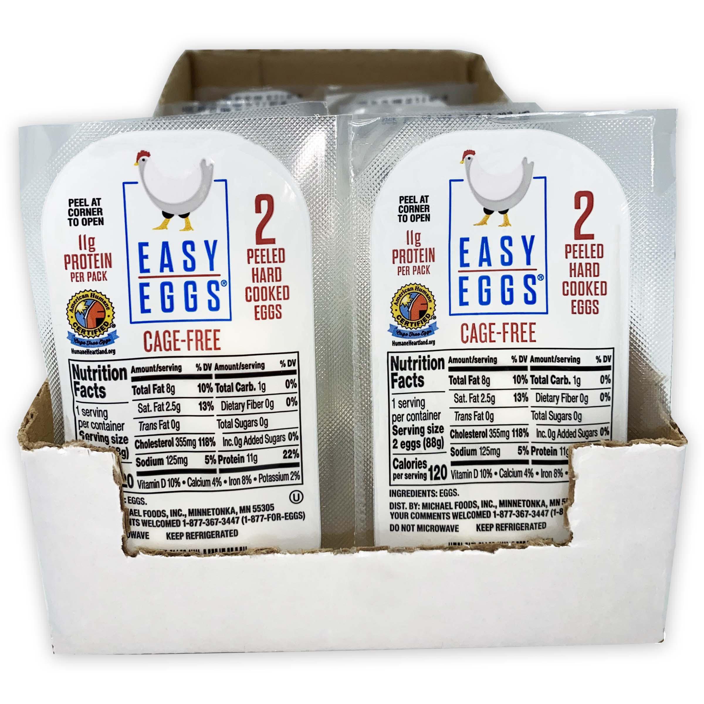 Easy Eggs® Cage-Free Peeled Hard Cooked Eggs, 14/2 Count Grab ‘N Go Dry Packs