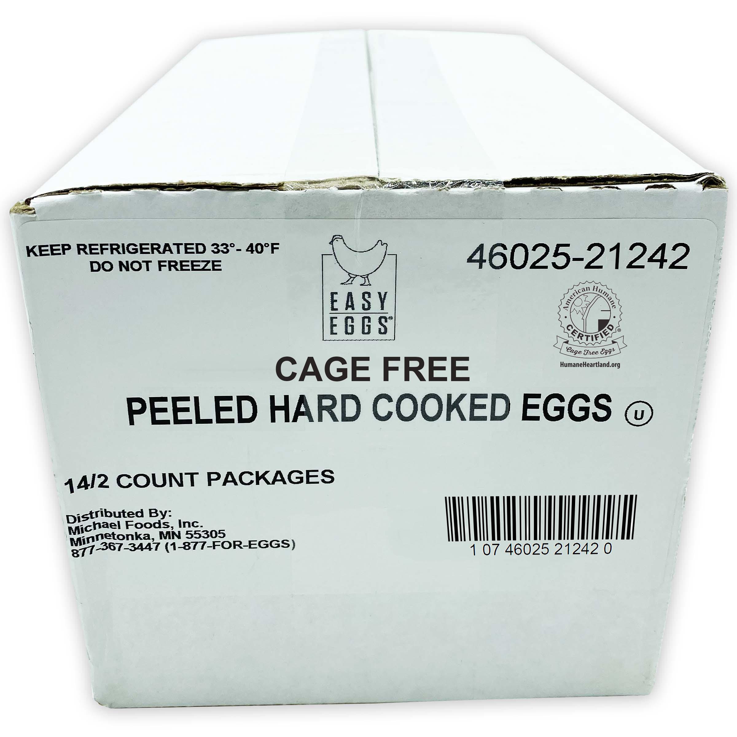 Easy Eggs® Cage-Free Peeled Hard Cooked Eggs, 14/2 Count Grab ‘N Go Dry Packs