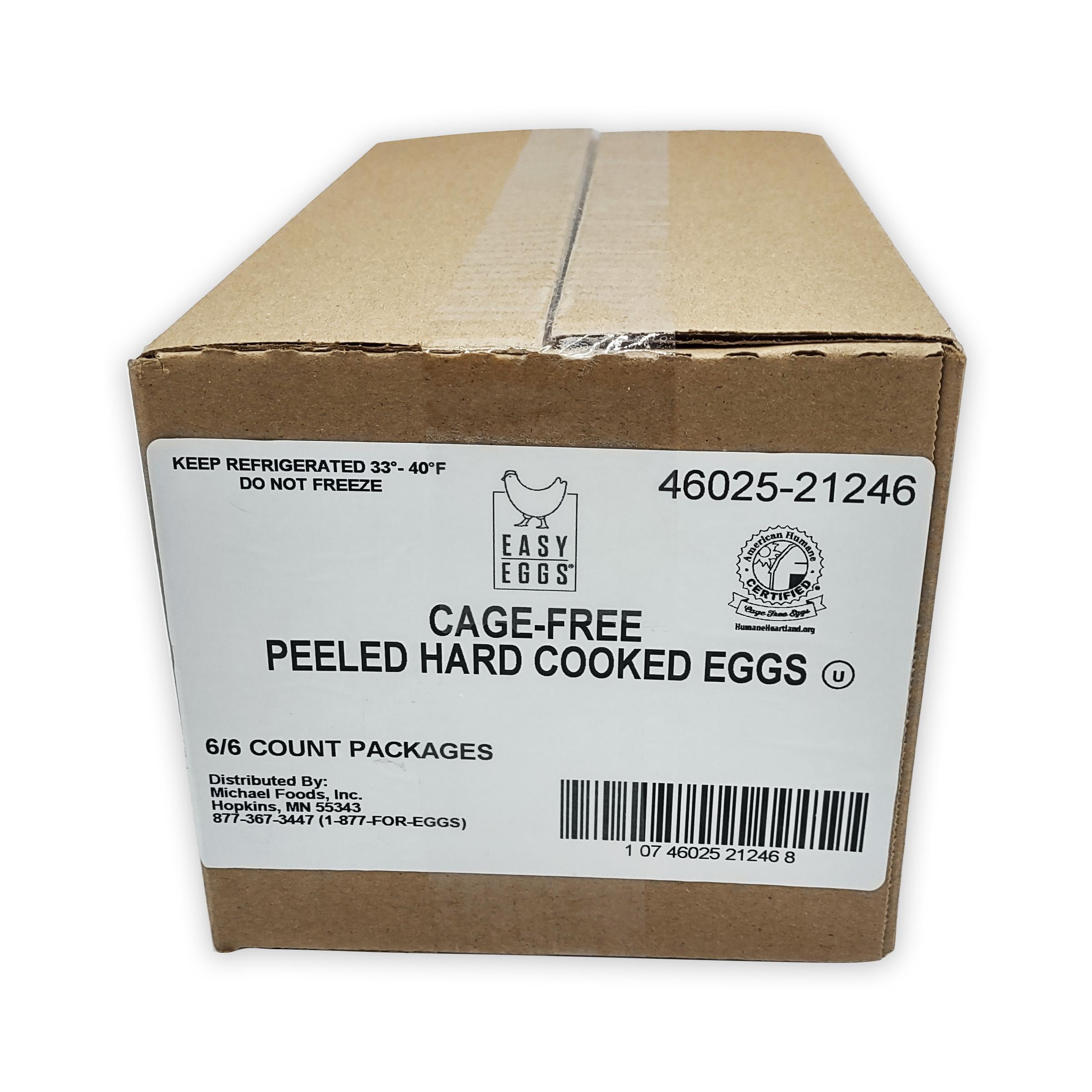 Easy Eggs® Cage-Free Peeled Hard Cooked Eggs, 6/6 Count Retail Ready Dry Pack