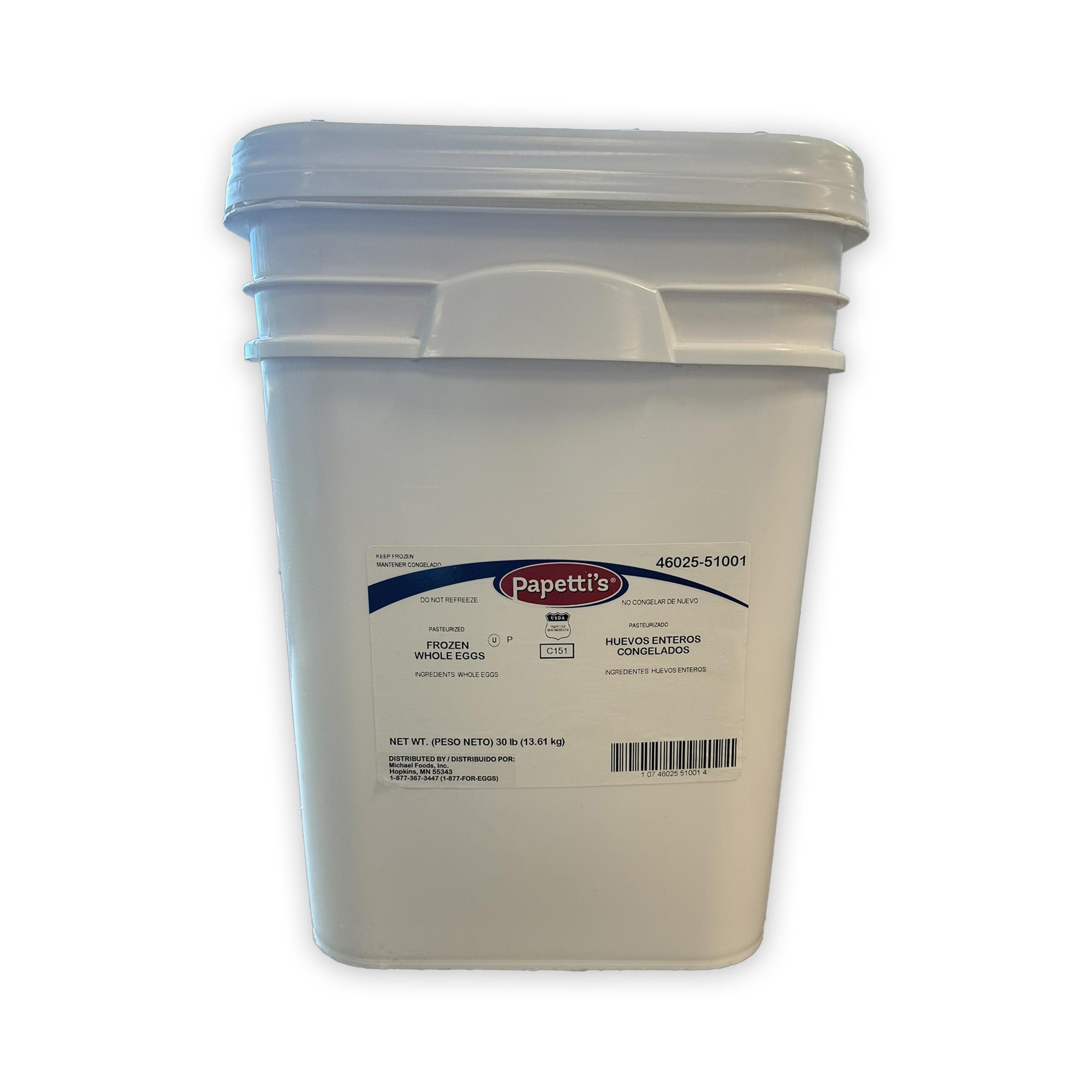 Papetti’s® Frozen Liquid Whole Eggs, 1/30 Lb Square Tub