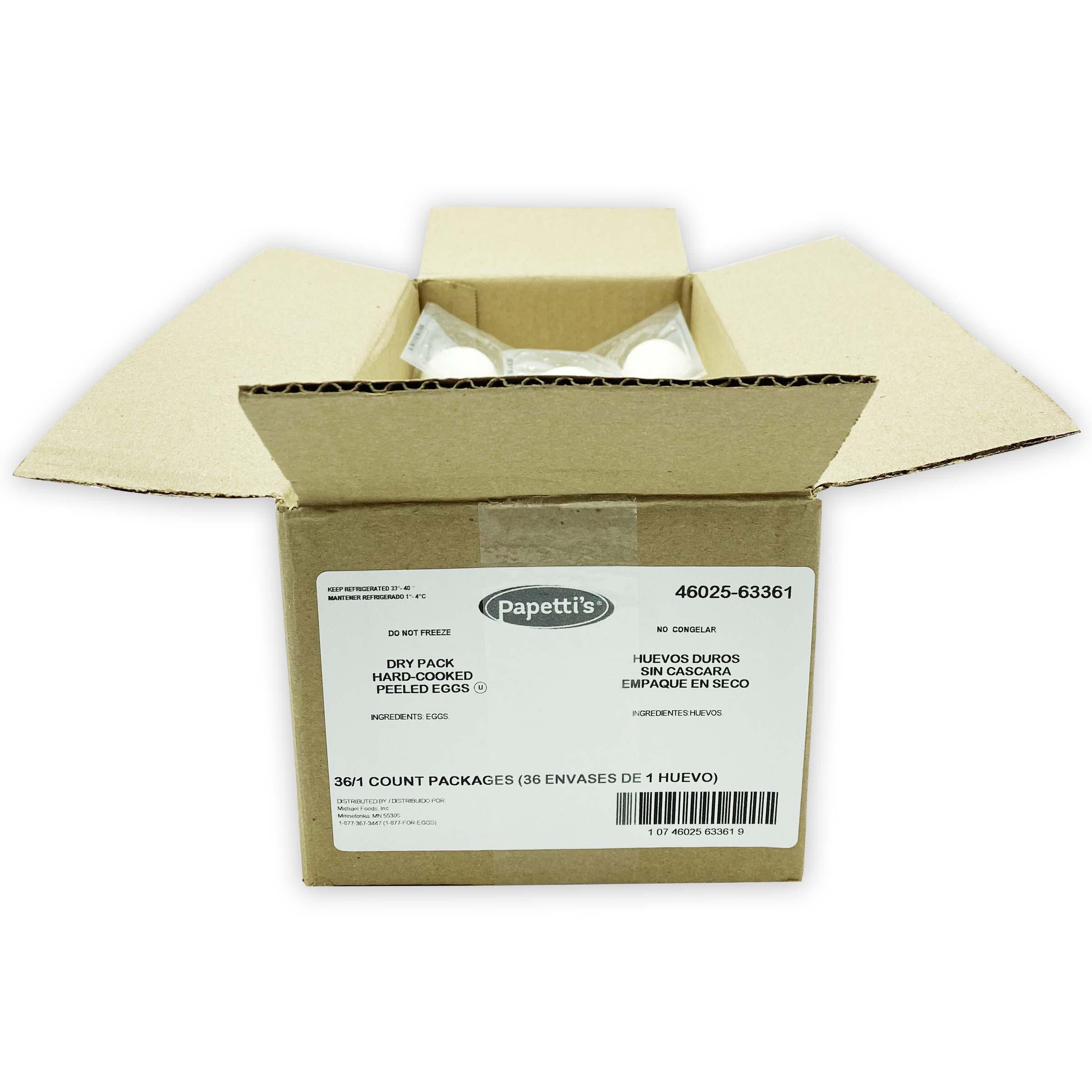 Papetti’s® Peeled Hard Cooked Eggs, 36/1 Count Dry Pack