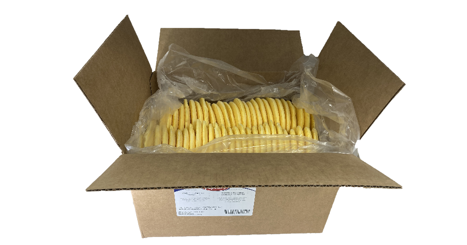 Papetti’s® Fully-Cooked 4.5” Round Scrambled Egg Patties with Slight-to-Medium Browning, 140/3.0 oz