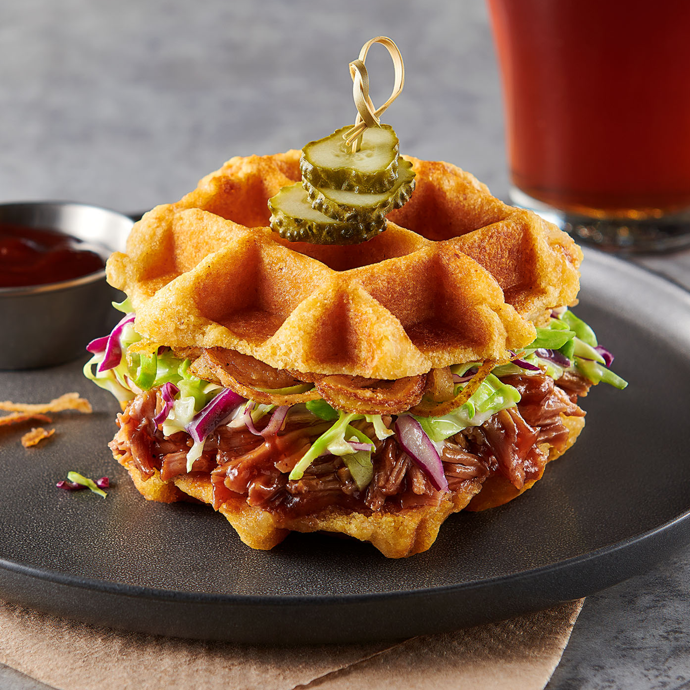 Papetti's® Cornbread Waffle Carrier, 40/2.8 oz
