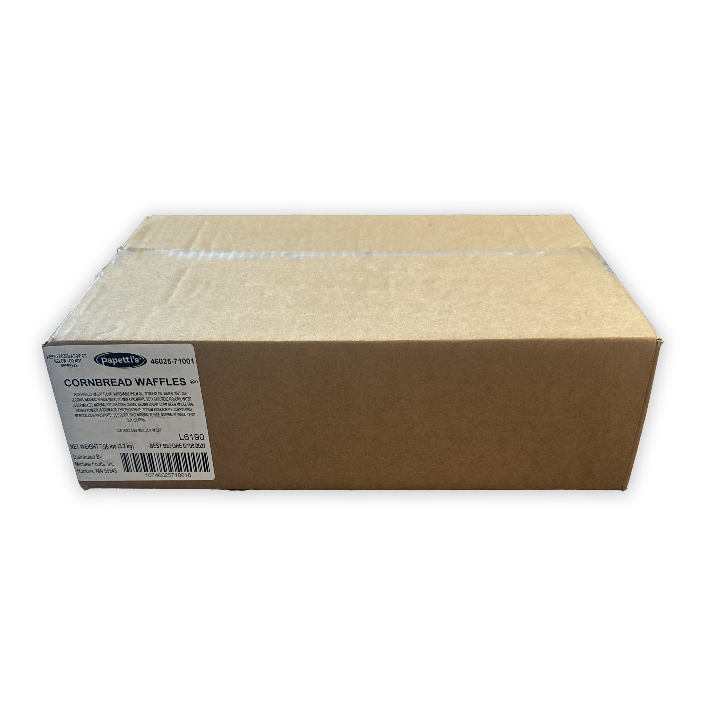 Papetti’s® Cornbread Waffle Carrier, 40/2.8 oz