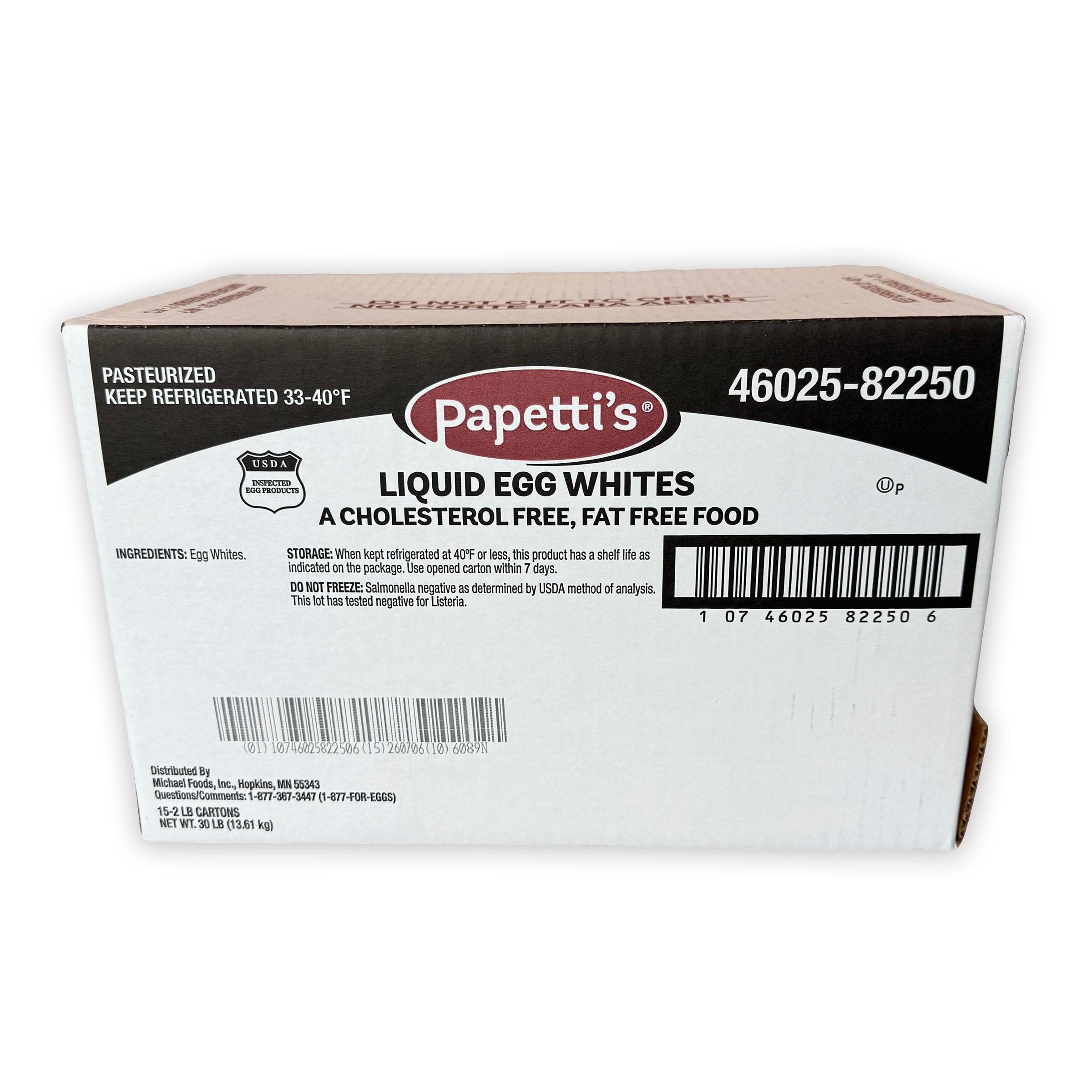 Papetti’s Refrigerated Liquid Egg Whites, 15/2 Lb Cartons
