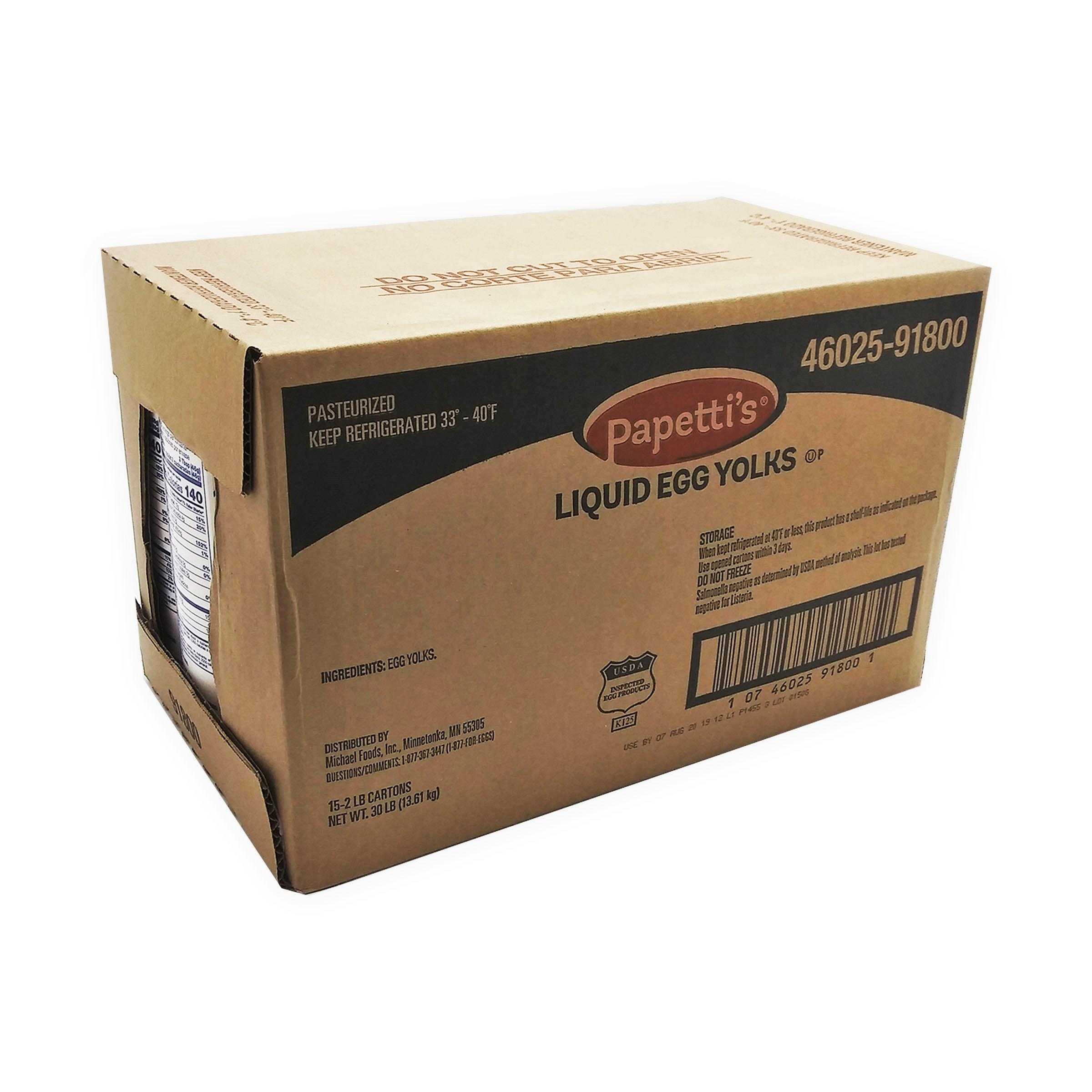 Papetti’s® Refrigerated Liquid Egg Yolks, 15/2 Lb Cartons