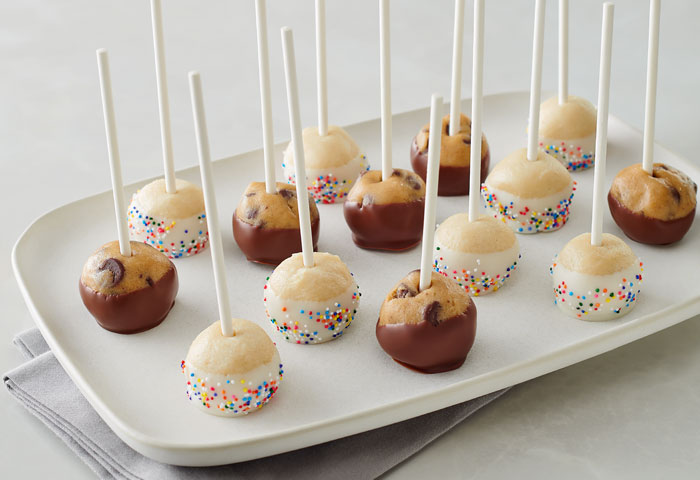 Edible Cookie Dough Lollipops